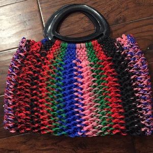 Multicolored African Print Shoulder Bag